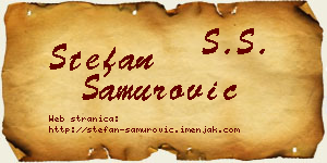 Stefan Samurović vizit kartica